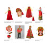 Народные костюмы и аксессуары в стиле Хохлома