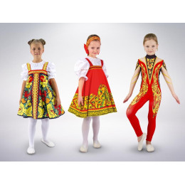 Народные костюмы и аксессуары в стиле Хохлома